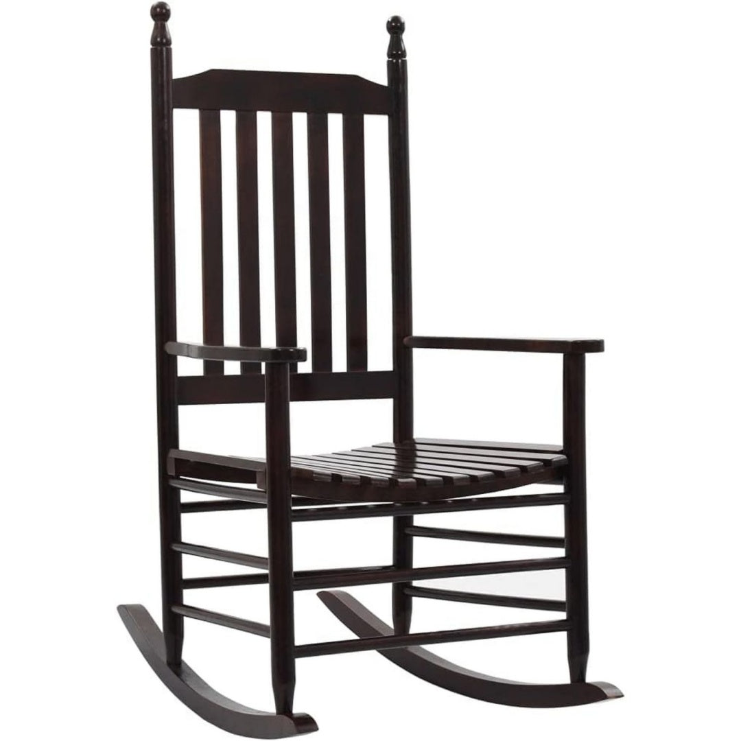 schaukelstuhl mit gebogener sitzflaeche braun pappelholz
