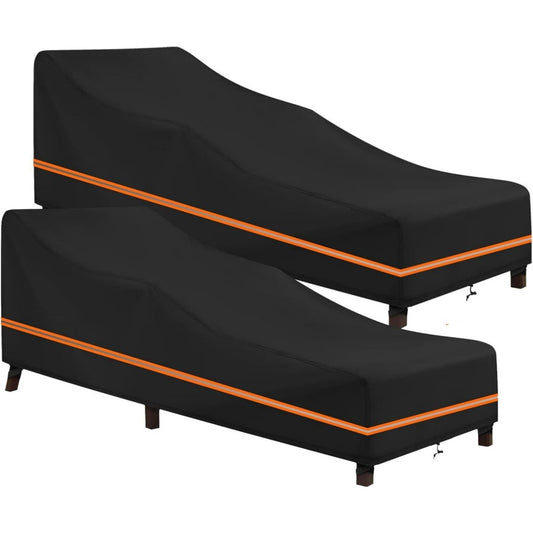 gartenliege abdeckung 2 stueck wasserdicht 213x80x40cm robustes oxford wasserdicht beschichtet winddichte gurte kordelzug verdeckte lueftung ultraviolett-schutz fuer terrasse balkon