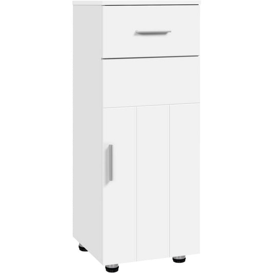 badezimmerschrank badschrank mit 1 schubladenmit 1 verstellbarer trennwandbadschrank schubladenschrank mit tuer aufbewahrungsschrank 30x80x30 cmmatt weiss